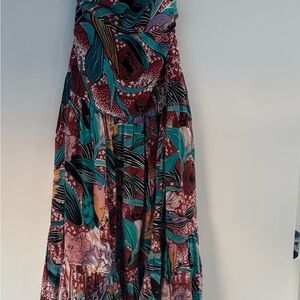 THE WHITE LOTUS MATTE SILK HALTER MAXI DRESS